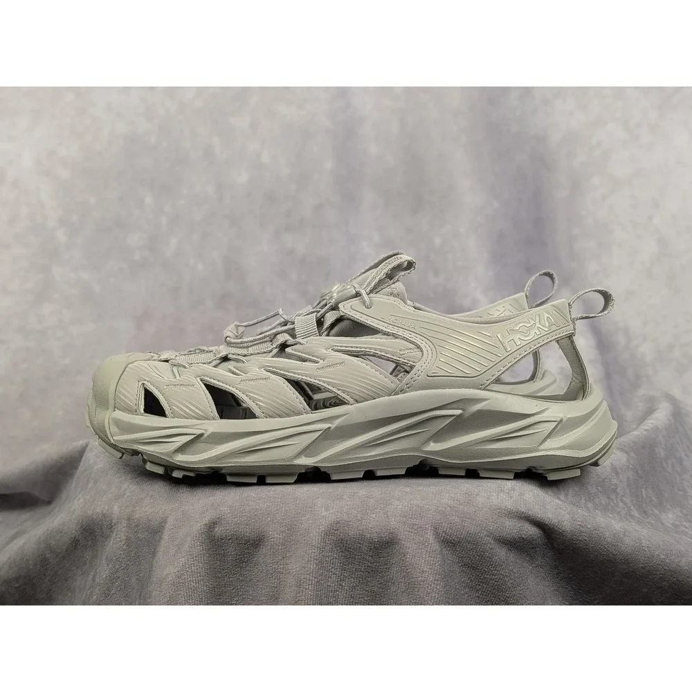 Hoka One One Hopara Mountain Sandals‎ Silver Shifting Sand Mens 8 Womens 9 NWOB